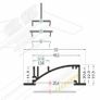 4x LED profile - WHITE (2m each) with milky slide diffuser Image 6