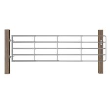 5 Bar Field Gate Steel (115-300)x90 cm Silver