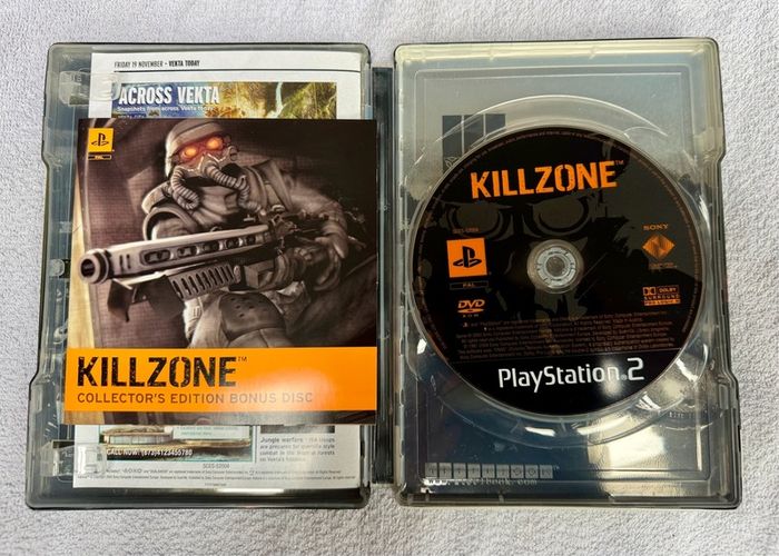 PlayStation 2 , KILLZONE , metal case collectors edition with bonus disc in perfect new condition