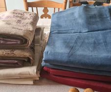 5 Sets of heavy lined curtains.