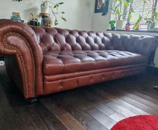Chesterfield Style Vintage Leather Sofa
