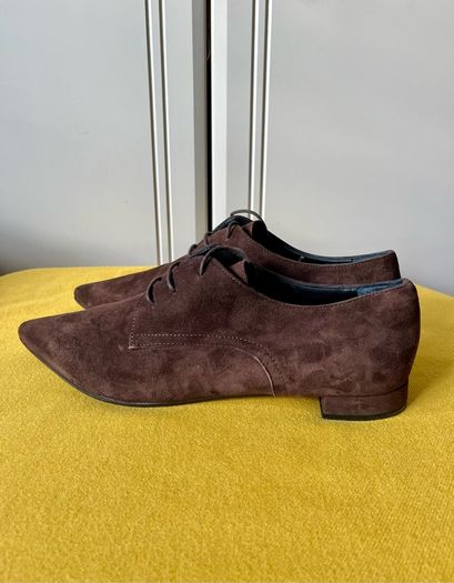 Premoli  lace up suede flats 8/41