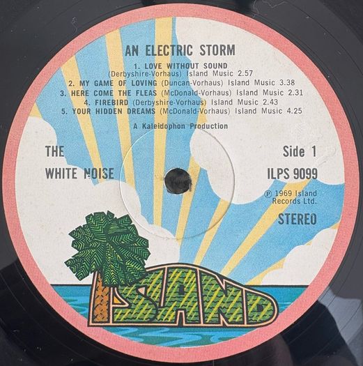 The Electric Storm. Very rare and likely Irish pressing of pioneering electronic release. Not mint because of small mark on side one that causes 15 seconds of a soft click but rest of album is close to mint and plays brilliantly.