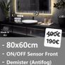 LED Bathroom Mirror Warm Light Antifog Image 2