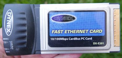 Dynex (DX-E201) Fast Ethernet Card Link / Act 10/100Mbps CardBus PC Card