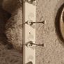 Coat and hats chrome hooks on white board. Image 3