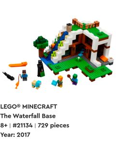 Lego Minecraft Waterfall Base #21134