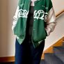 Bershka Green Varsity Jacket Size M/10 Image 2