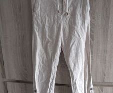Beige linen trousers with adjustable option 9 /10 year old h&m