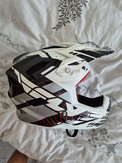 Helmet Mtb Fly Racing Black&white