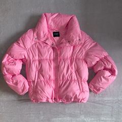 Bubblegum pink Guess Los Angeles puffer jacket Size M