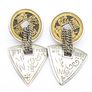 Vintage 925 Sterling Silver Chunky Heavy Stud Earrings Image 2