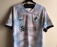 Nike Liverpool FC Away Shirt 2022/23 White Wavy Pattern