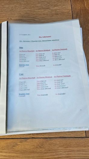 Irish Oral Notes