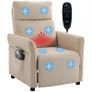 Beige Recliner Armchair with Massage & Heat Image 6