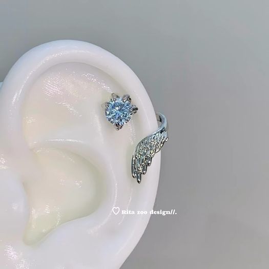 Dragon claw Wing Zircon designer earrings stud