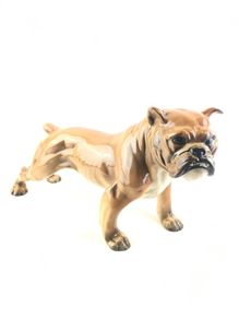 Large Vintage Giovanni Ronzan bulldog figurine