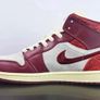 Air Jordan 1 Mid SE "Tiki Leaf" sneakers. The colorway is officially known as Team Red/University Red-Sail-Muslin Size 3 Image 3