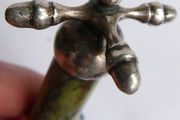 Antique  Silver Marble Knife Rest
