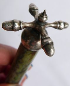 Antique  Silver Marble Knife Rest