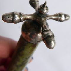 Antique  Silver Marble Knife Rest