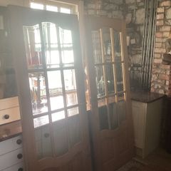 Pair of Solid Timber Internal French/Double Doors