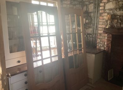 Pair of Solid Timber Internal French/Double Doors