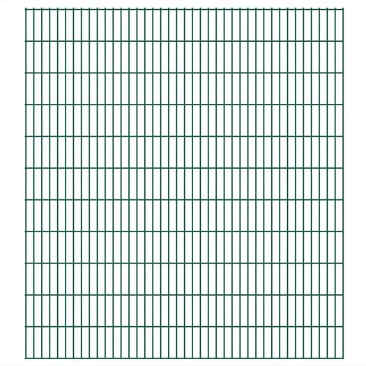 2D Garden Fence Panels & Posts 2008x2230 mm 8 m Green