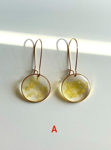 Resin Earrings, Crystal Earrings