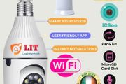 3mp Panoramic Wifi Ip Camera E27 Light Bulb Calving Hd Wireless Security Camera