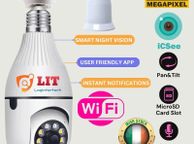 main image for ad 3mp Panoramic Wifi Ip Camera E27 Light Bulb Calving Hd Wireless Security Camera