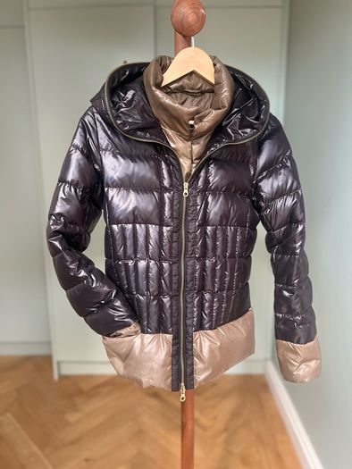 DUVETICA Muted Green Quilted Down Puffer Jacket / IT 42