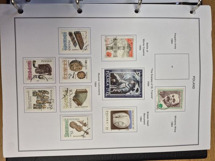 Poland stamps in album 1984 -1996
