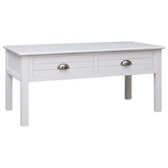 Coffee Table White 100x50x45 cm Wood