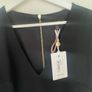 ted baker black fluted embroidered sleeve dress Image 5