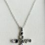 Vintage Sterling Silver 925 Cross Pendant Minora and Chain L-12"  12,33g Image 3