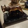 Ricordo Di Roma Romulus And Remus Figurine She Wolf Bronze On Marble Base Image 3