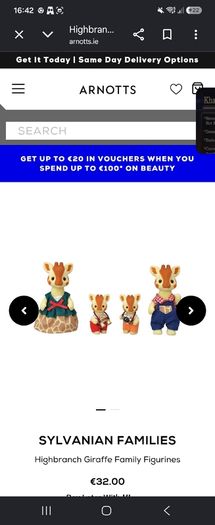 sylvanian families highbranch giraffe family