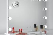 Cosmetic Hollywood Vanity Mirror with LED Lights, Vanity Mirror with LED Lights Makeup Mirror Hollywood Cosmetic Mirror for Makeup Dressing Table White (FREE POSTAGE)