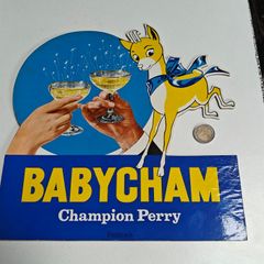 Vintage 1960s Belgian Babycham Advertising Showcard