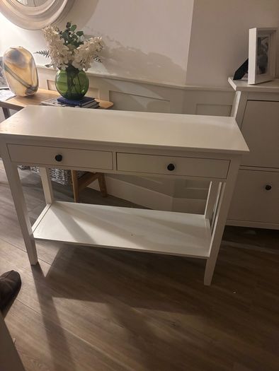 white console table