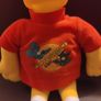 Vintage Bart Simpson Plush Hard Head Itchy & Scratchy (1998) Vivid Imaginations Image 2