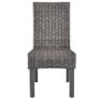 Dining Chairs 6 pcs Brown Kubu Rattan and Mango Wood Image 3