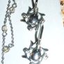 Necklace Pendant Earring Set.  Vintage chain & ear rings Image 10
