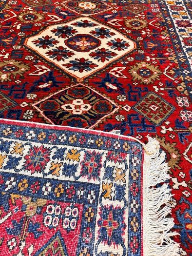 Vintage Handknotted Yalameh Pure Wool Rug