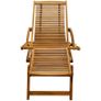 Deck Chair with Footrest Solid Acacia Wood Image 4