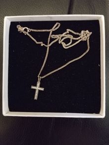 Sterling silver chain with cross