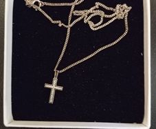 Sterling silver chain with cross