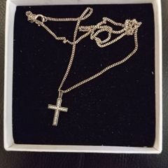 Sterling silver chain with cross