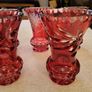 Vintage ruby red crystal bud vase Image 9